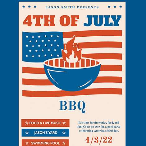 4th of July Traditional BBQ Invite